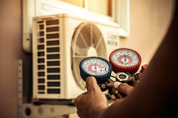 Professional Heat Pump Repair technician working in Eaton, IN